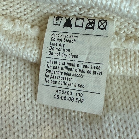 NIKE WHITE WOOL FINGERLESS GLOVES Mittens Arm Warners Wool blend One Size - Picture 5 of 7